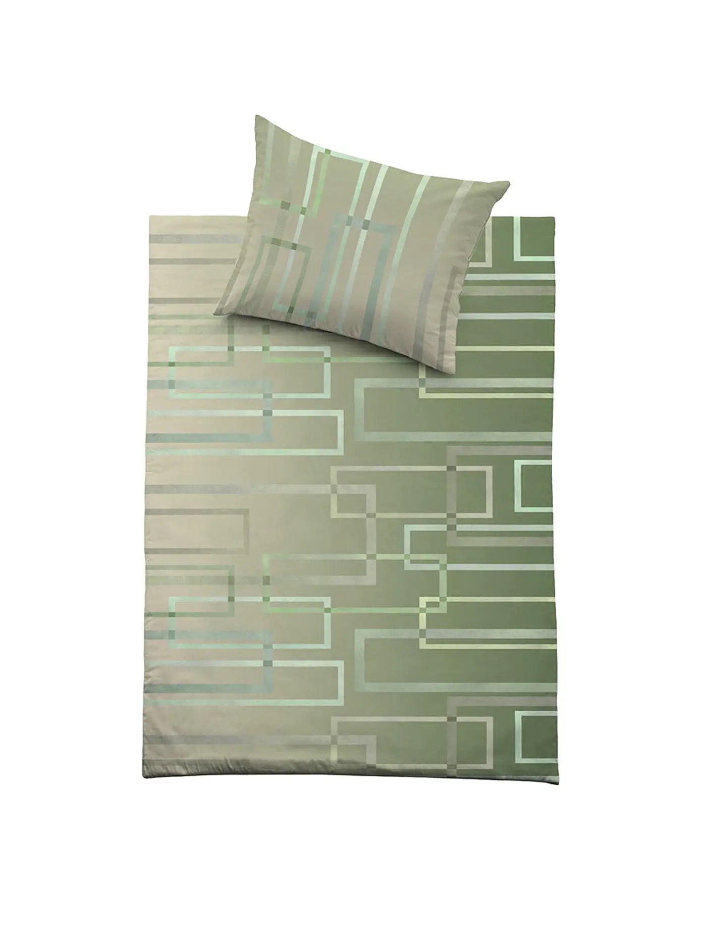 FUSSENEGGER | Premium Satin Bettwäsche 70x90cm/140x220cm Gruen | 